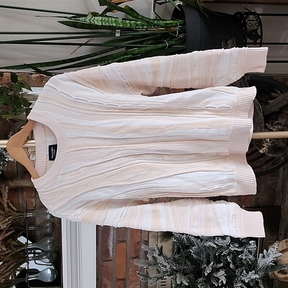 Abercrombie & Fitch Sweaters - Y2k/90's Abercrombie & Fitch Womens 100% Cotton Crewneck Chunky Knit Sweater Med